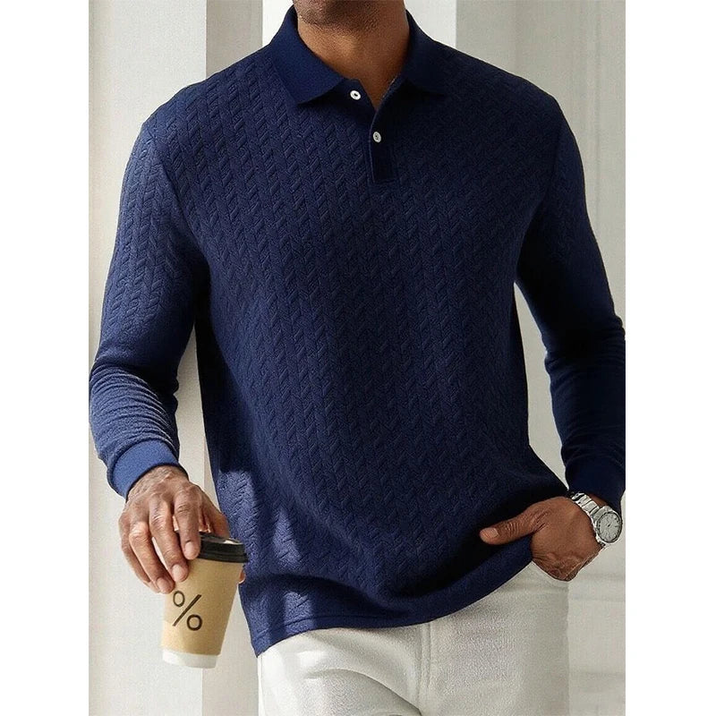 Men Long Sleeve Polo Shirt High Quality Male Clothing Office Polos T-Shirt Business Poloshirt Casual Fashion Polo T Shirt Men