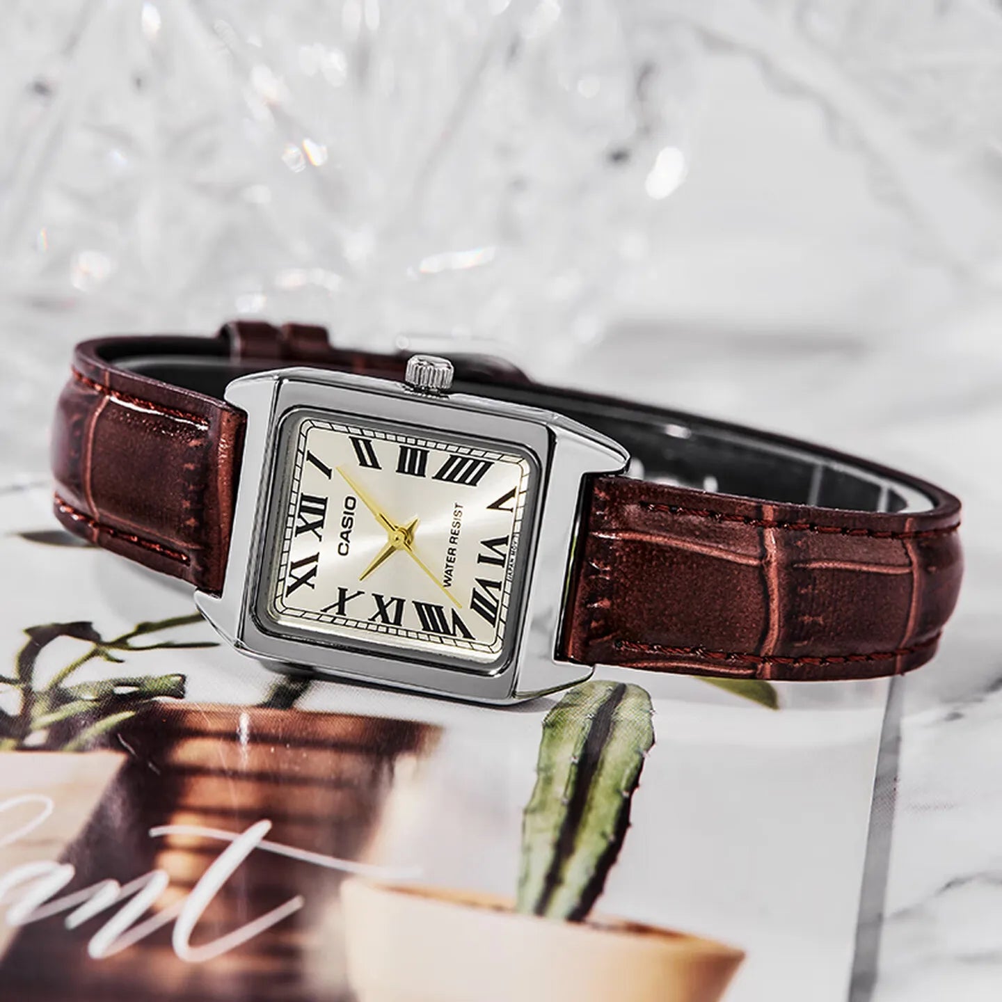 LTP-V007L Series Retro Casual Women'S Quartz Watch Classic Light Luxury Waterproof Pointer Scale Watch