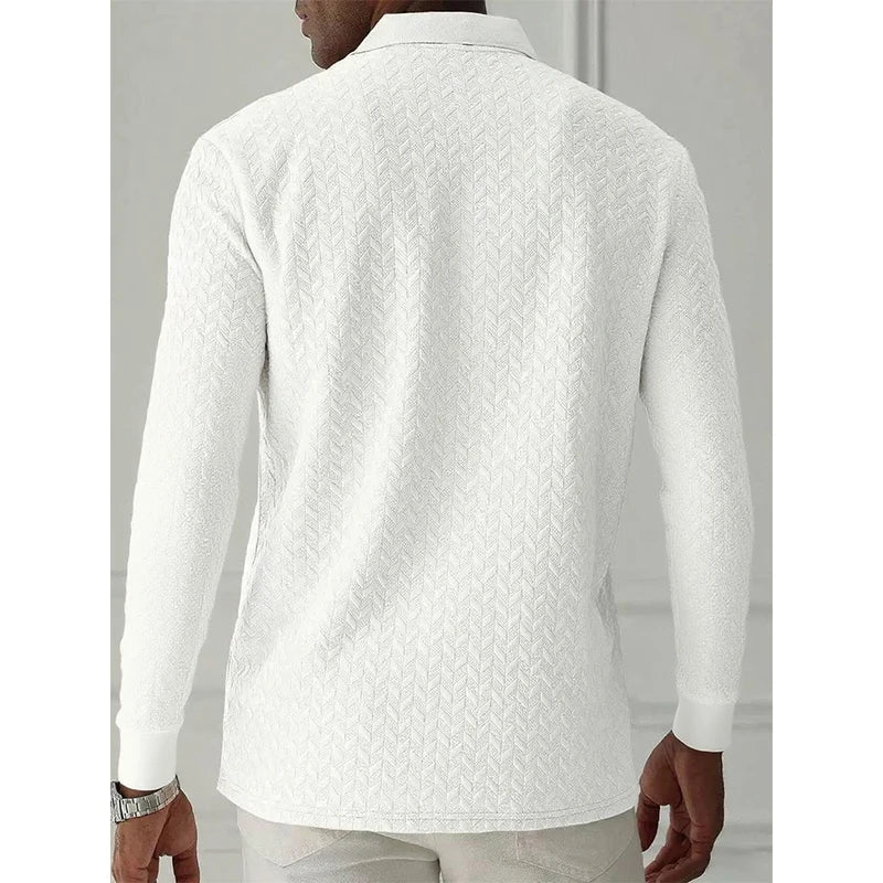 Men Long Sleeve Polo Shirt High Quality Male Clothing Office Polos T-Shirt Business Poloshirt Casual Fashion Polo T Shirt Men