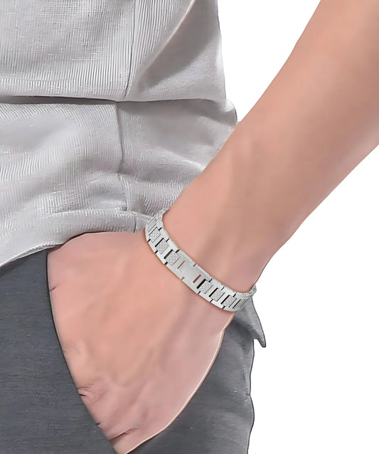Titanium Steel Men'S Bracelet Crocodile-Pattern Link Chain Premium Business Jewelry Gift
